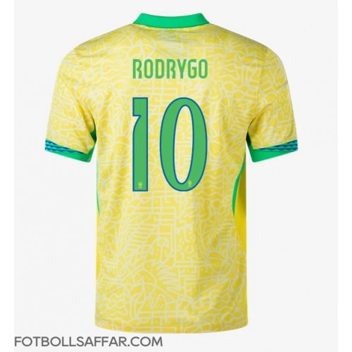 Brasilien Rodrygo Goes #10 Hemmatröja Copa America 2024 Kortärmad